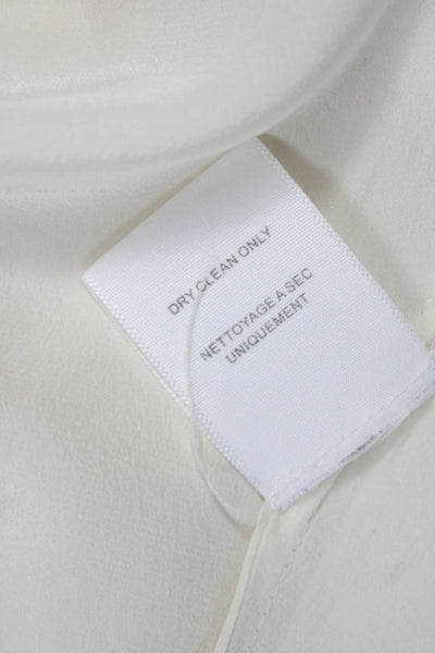 Joie Women Silk Sleeveless Round Neck Basic Tank White Size M