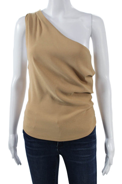 Zara Womens Beige Sleeveless Tank Classic 98% Cotton 2% Elastane Size M