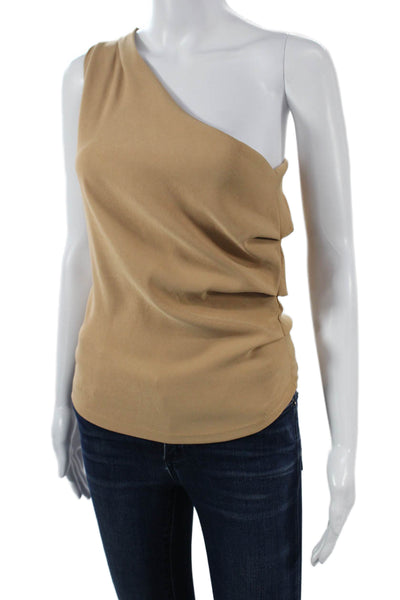 Zara Womens Beige Sleeveless Tank Classic 98% Cotton 2% Elastane Size M