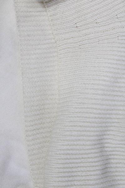 Elie Tahari Women Mock Neck Sleeveless Basic Tank White Size L