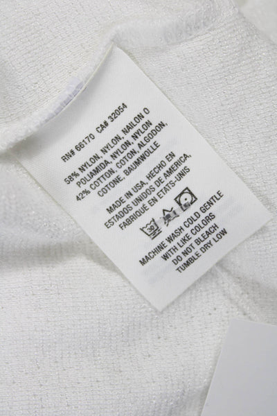 Michael Stars Women Basic V-Neck White Short Sleeve T-Shirt Size XS