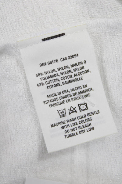 Michael Stars Womens White V Neck Short Sleeve Basic T-Shirt Size XS