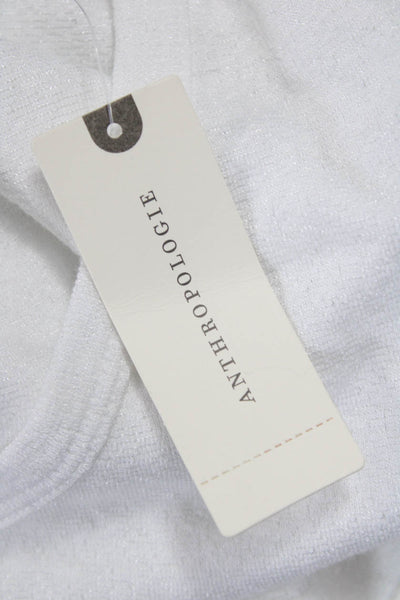Michael Stars Womens White V Neck Short Sleeve Basic T-Shirt Size XS