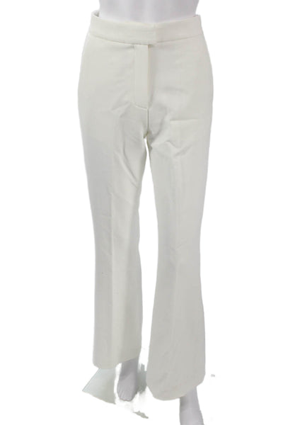 French Connection Women White Dress Pants Hook & Eye 64% Polyester Size 0