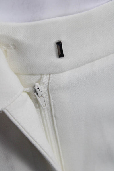 French Connection Women White Dress Pants Hook & Eye 64% Polyester Size 0