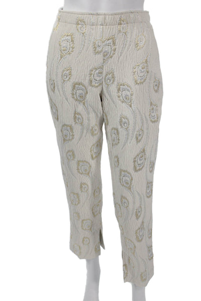 Trina Turk Women Beige Ankle Cropped Dress Pants Size 0