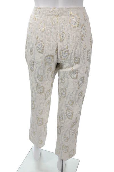 Trina Turk Women Beige Ankle Cropped Dress Pants Size 0