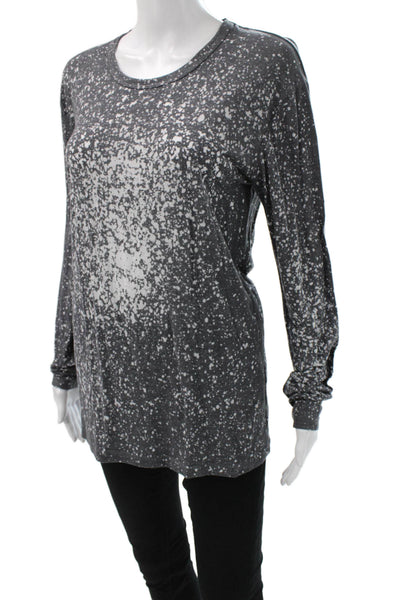 IRO Jeans Women Jersey Tunic Long Sleeve Crew Neck Dark Gray Size M