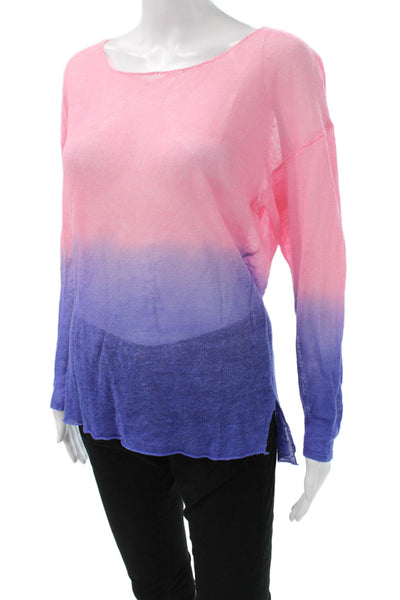 Feel The Piece Unisex Pink Pullover Long Sleeve Round Neck Size One Size