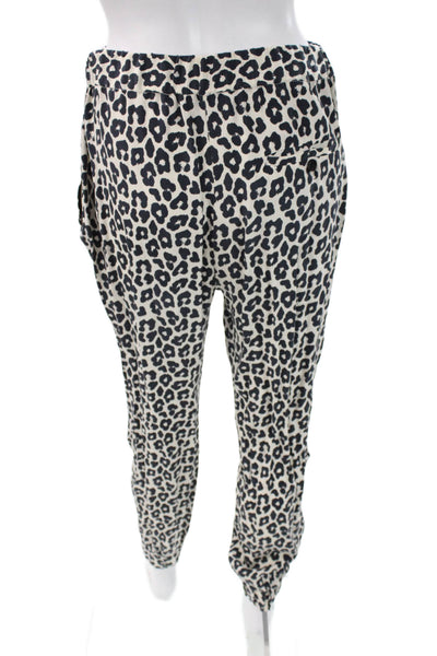 3.1 Phillip Lim Womens Harem Pants Leopard Silk Beige Size 2