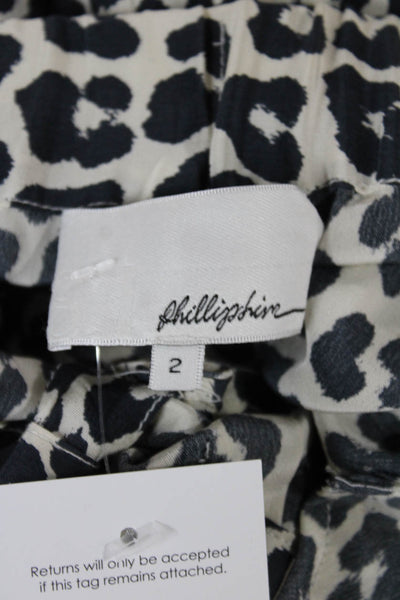 3.1 Phillip Lim Womens Harem Pants Leopard Silk Beige Size 2