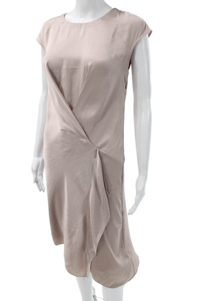 Allsaints Women Pink Sleeveless Knee Length Polyester Dress Size 2