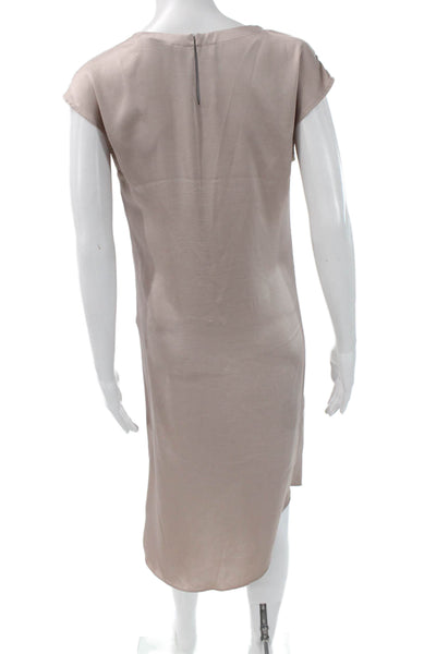 Allsaints Women Pink Sleeveless Knee Length Polyester Dress Size 2