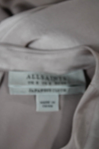 Allsaints Women Pink Sleeveless Knee Length Polyester Dress Size 2