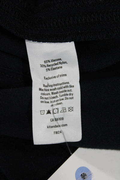 Kit And Ace Womens Ankle Jegging Pants Black Button Size 8