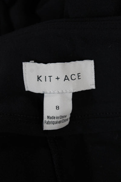 Kit And Ace Womens Ankle Jegging Pants Black Button Size 8