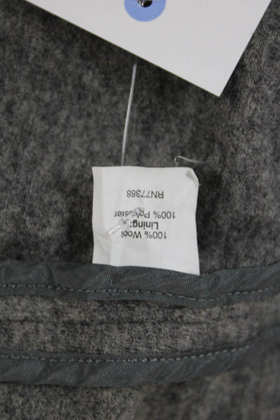J Crew Womens Gray Wool Blazer Collared Button Long Sleeve Size 2