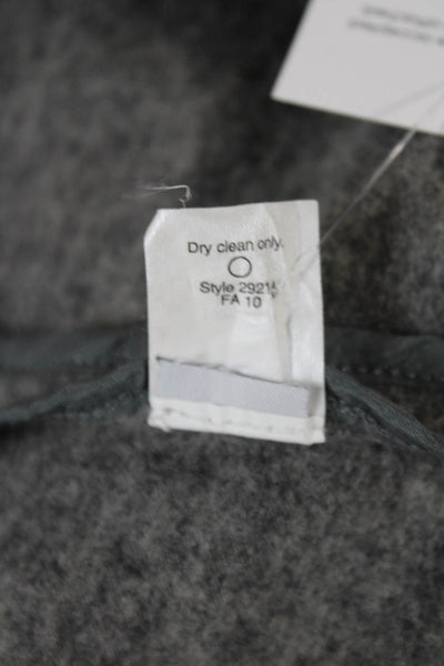 J Crew Womens Gray Wool Blazer Collared Button Long Sleeve Size 2