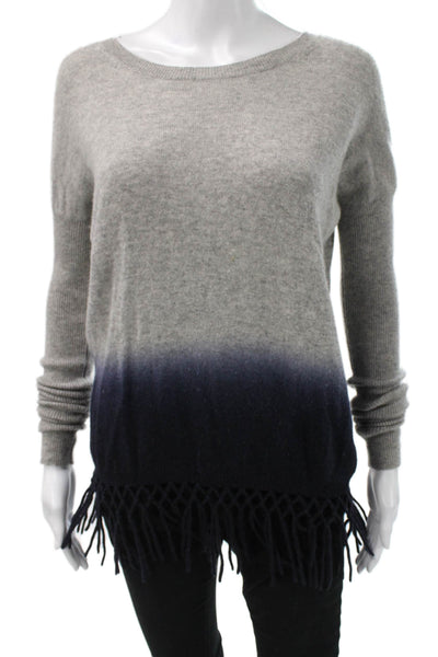 Autumn Cashmere Unisex Pullover Gray 100% Cashmere Crewneck Size S