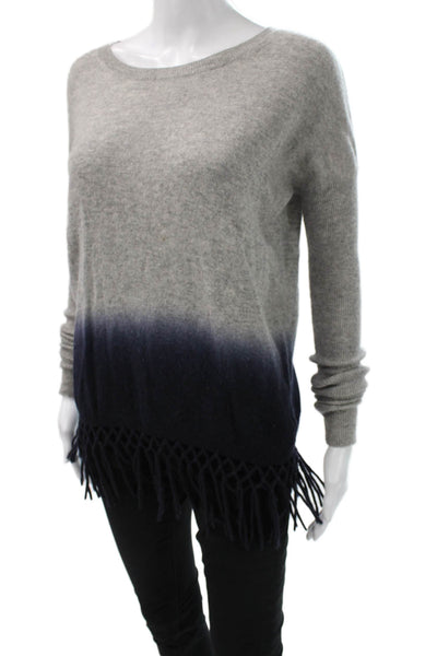 Autumn Cashmere Unisex Pullover Gray 100% Cashmere Crewneck Size S