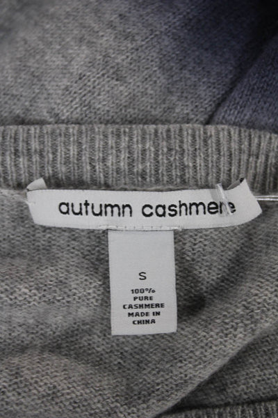 Autumn Cashmere Unisex Pullover Gray 100% Cashmere Crewneck Size S