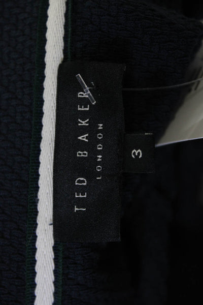 Ted Baker London Mens Dark Blue Button Coat Point Collar Cotton Poly Size 30