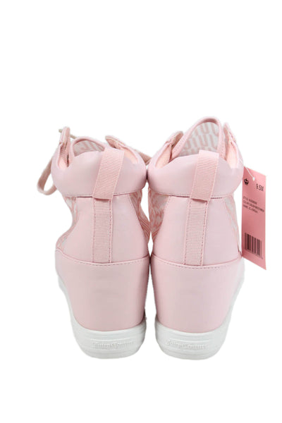 Juicy Couture Womens Mesh Detail Sneaker Style Wedges Pink Size 9.5
