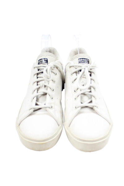 Adidas Stan Smith Womens Lace Up Logo Leather Low Top Sneakers Brown Size 7