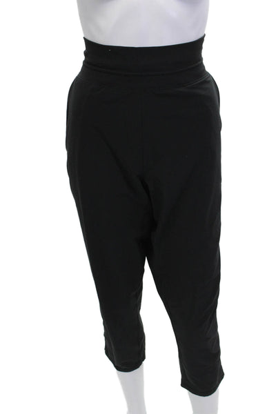 Athleta Women Cropped Capri Pants Black Zip 22in Inseam Size 16 Plus