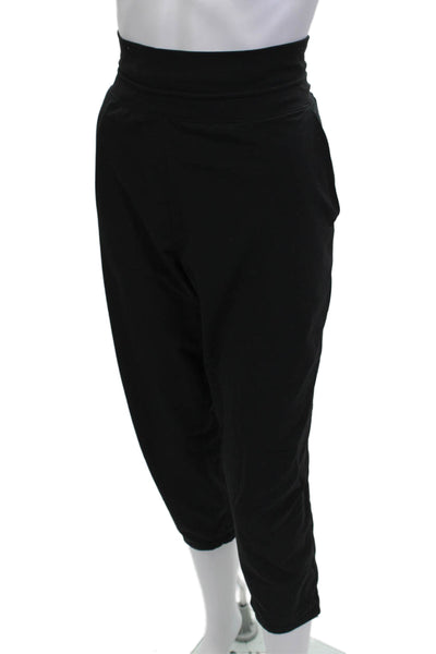 Athleta Women Cropped Capri Pants Black Zip 22in Inseam Size 16 Plus