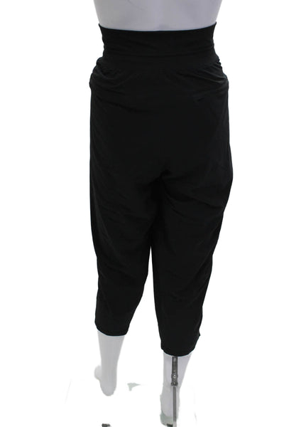 Athleta Women Cropped Capri Pants Black Zip 22in Inseam Size 16 Plus