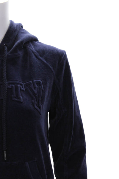 Puma By Rihanna Womens Pullover Hoodie Dark Blue Polyester Blend Size XS