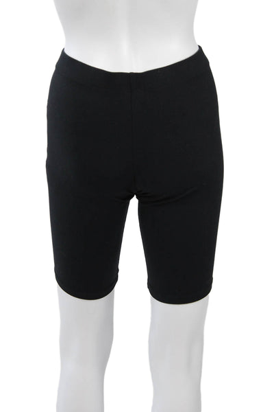 David Lerner Unisex Biker Shorts Black Size S