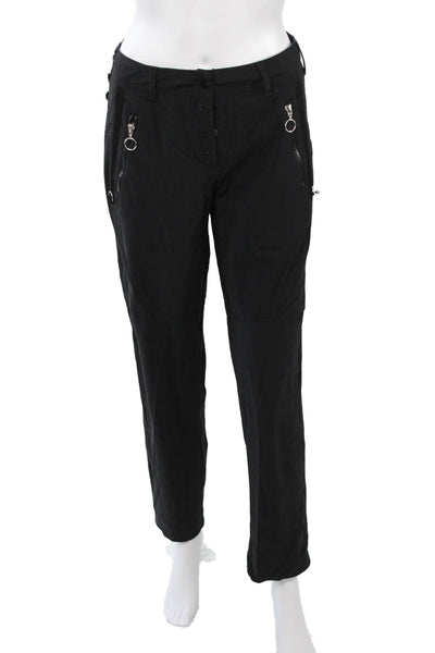 MC Planet Unisex Gothic Black Polyamide Pants Button Size 6