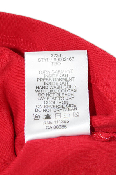Tory Burch Womens Red Sleeveless Basic Tank 100% Cotton Round Neck Size XS