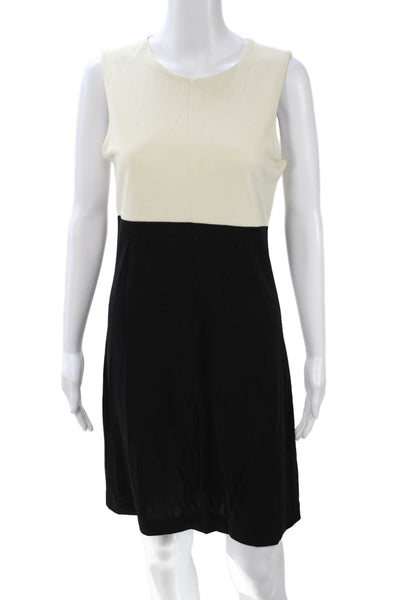 Banana Republic Womens Shift Dress Beige Sleeveless Crewneck Knee Length Size 4
