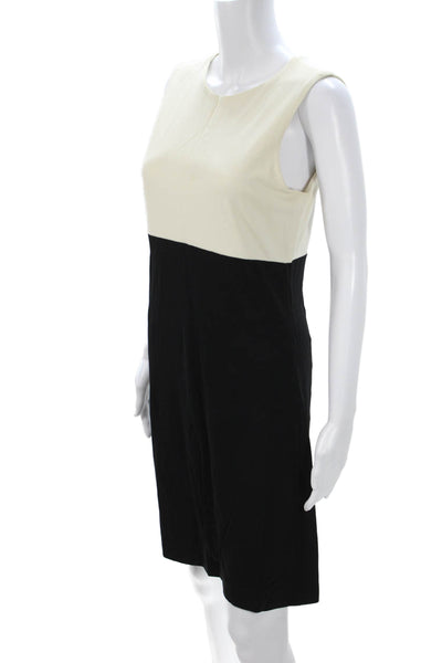 Banana Republic Womens Shift Dress Beige Sleeveless Crewneck Knee Length Size 4