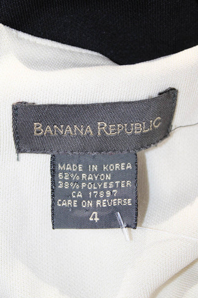 Banana Republic Womens Shift Dress Beige Sleeveless Crewneck Knee Length Size 4