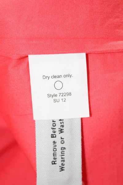 J Crew Women Sheath Shift Sleeveless Orange Linen Blend Dress Size 6