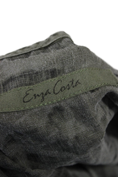 Enza Costa Women Black Linen Sleeveless Jumpsuit Romper Size 1