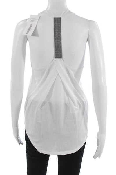 Athleta Womens Linen High Neck Sleeveless Tank White Size XS