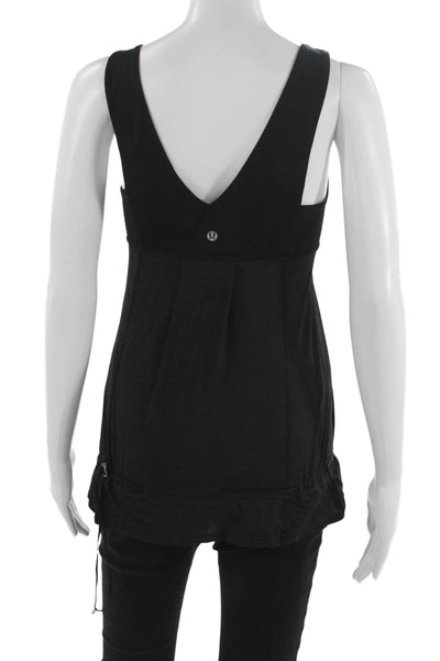 Lululemon Women Tunic Tank Black V-Neck Sleeveless Size 6