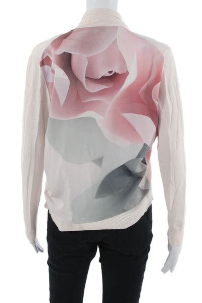 Ted Baker London Unisex Pink Floral Cardigan Size 2