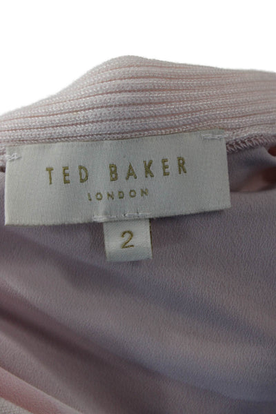 Ted Baker London Unisex Pink Floral Cardigan Size 2
