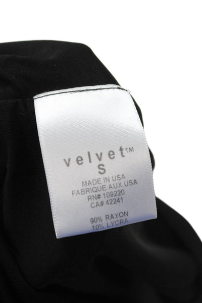 Velvet Womens Black Rayon Lycra V Neck Sleeveless Tank Classic Size S