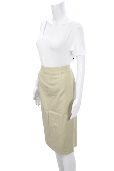 J Crew Womens Beige Polka Dot Wool Pencil Skirt Knee Length Size 6