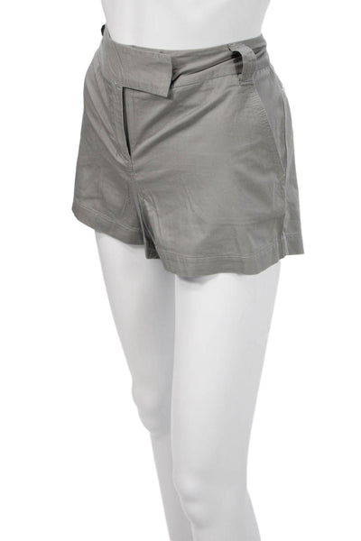 J Crew Unisex Chino Shorts Gray Cotton Button Size 6