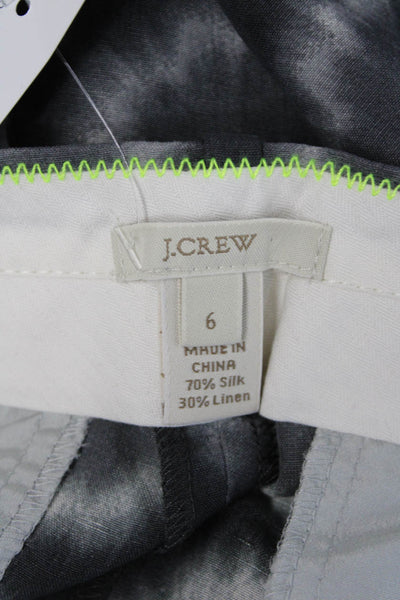 J Crew Unisex Black Silk Linen Bohemian Shorts Size 6