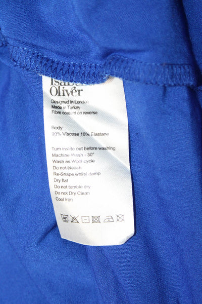 Isabella Oliver Women Maternity Jersey Tunic Mock Neck Long Sleeve Blue Size 1