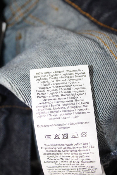 Aligne Unisex Dark Blue Wide-Leg Jeans High Rise Organic Cotton Size 26